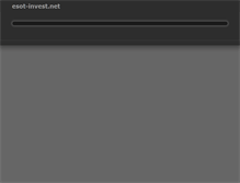 Tablet Screenshot of esot-invest.net